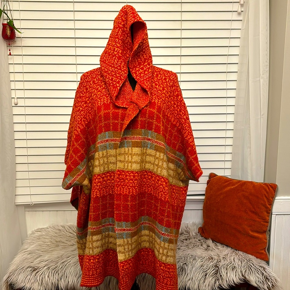 Paparazzi Women’s Oversized Fall Wrap Poncho Cape Quilt Pattern Sweater …